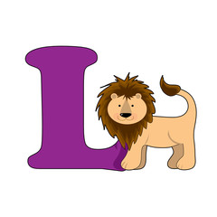 Letter L with a Lion
