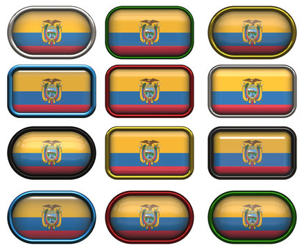 twelve buttons of the Flag of Ecuador