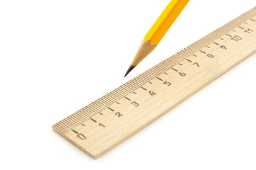 Ruler and pencil
