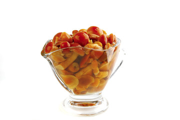 brown mushroom in oil