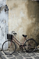 Fototapeta na wymiar Bicycle and House Vietnam