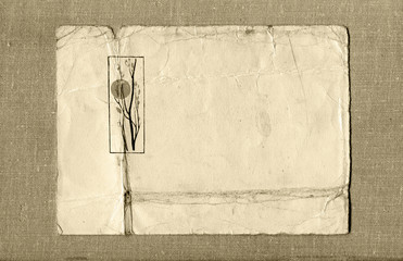 Postcard and canvas