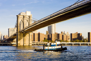 Obraz premium Brooklyn Bridge, Manhattan, Nowy Jork, USA
