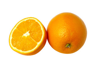 Oranges isolated on white background