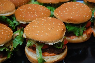 Hamburgers.