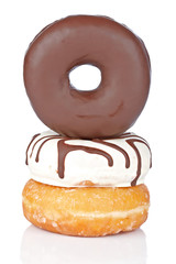 Three delicious donuts
