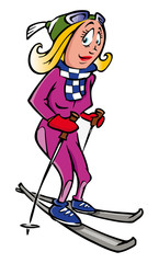 female skier