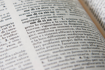 Fotografia della parola medicina