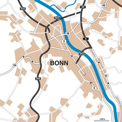 Stadtplan/Umgebungskarte Bonn