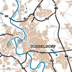 Stadtplan/Umgebungskarte D&uuml;sseldorf