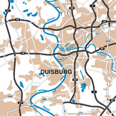 Stadtplan/Umgebungskarte Duisburg