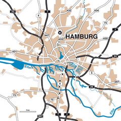 Stadtplan/Umgebungskarte Hamburg