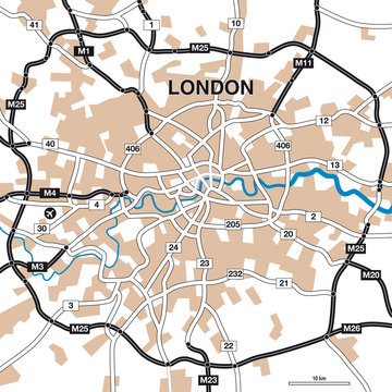 Stadtplan/Umgebungskarte London