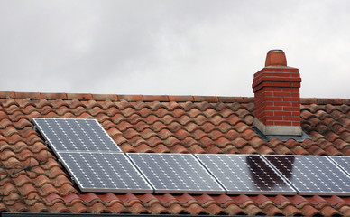Naklejka premium panneaux solaires 1