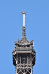 The top of the Eiffel tower