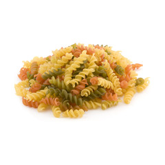 Pasta trivelle on white background