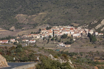 Obraz premium Village de Cucugnan,Corbières,Aude