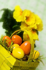 Yellow orange easte basket