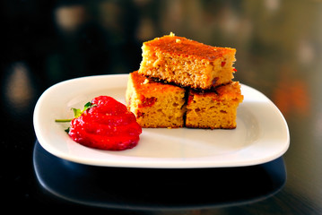 Biscuits and strawberry