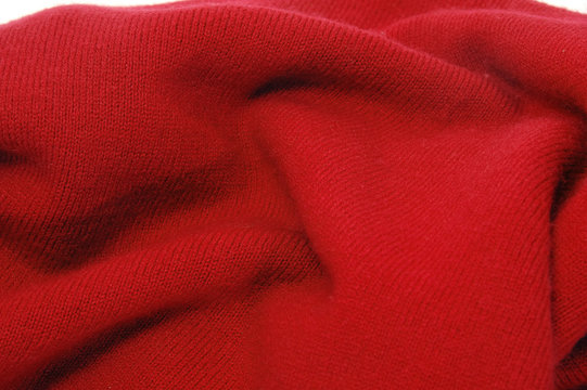red textile