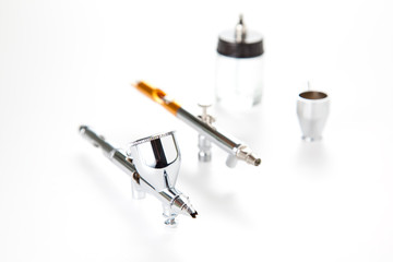 silvery airbrush for a paint