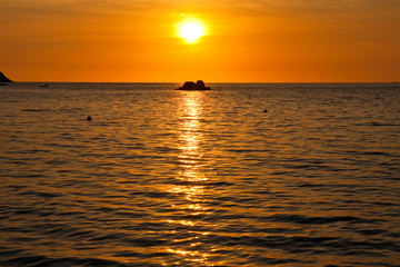 Sunset at Lipe island, south of Thailand