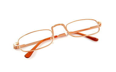 eyeglasses over white