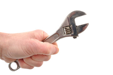 Holding an Adjustable Wrench
