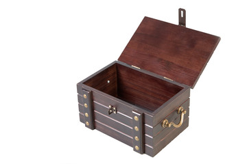 The open decorative chest  isolated