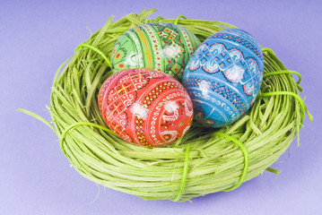 Easter Eggs in a Basket