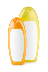 orange and yellow bottle isolated