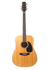 Beautiful Acoustic guitar isolated on white background