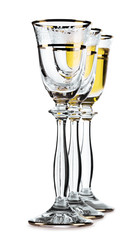 three glass isolated