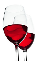 two glass with red wine