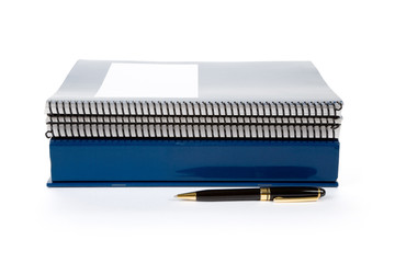 Blue school textbook