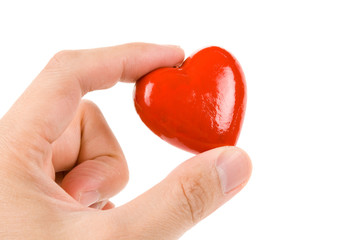 Fototapeta premium Hand holding a Red Heart