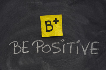 be positive concept on blackboard