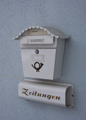 mail box on a wall