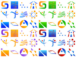 Various Abstract Vector Logo Icon Design Elements