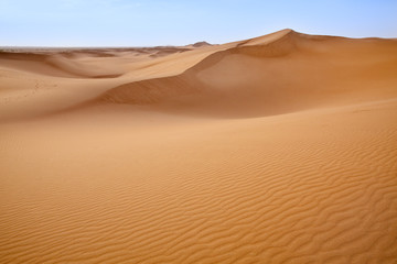 Fototapeta na wymiar Sand dunes in Sahara.