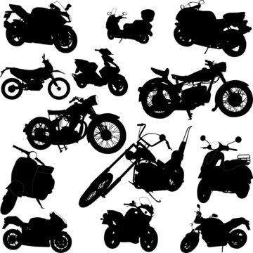 motorcycle set - vector