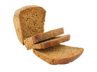 Rye-bread isolated on white background