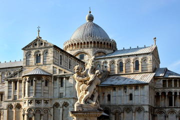 Cathedral complex in Italian city Pisa. Duomo di pisa