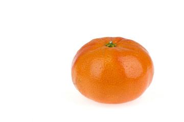 a mandarin on a white background
