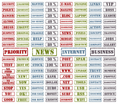 color english stamp words 1