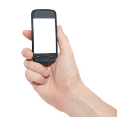Mobile phone in the hand