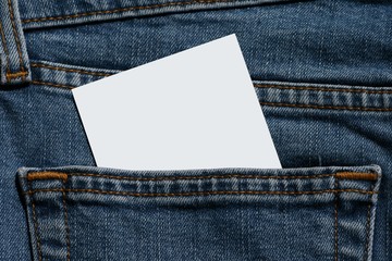 carte, poche, jeans, carton, blanc, blanche, texte, pantalon