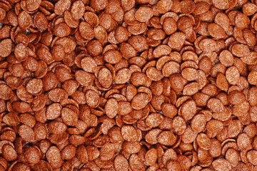 Chocolate cornflakes background