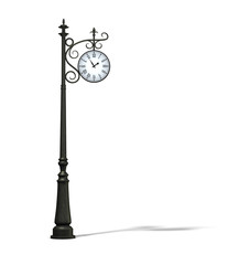 bronze street clock