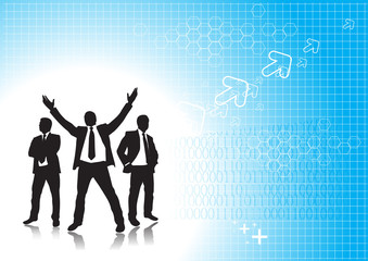 businessman silhouetted